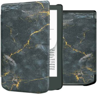 Imoshion Design Slim Hard Case Bookcase voor de Pocketbook Verse Lite - Black Marble Zwart