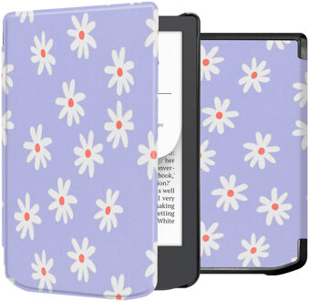 Imoshion Design Slim Hard Case Bookcase voor de Pocketbook Verse Lite - Flowers Distance Paars