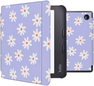 Imoshion Design Slim Hard Case Sleepcover met stand voor de Kobo Libra 2 / Tolino Vision 6 - Flowers Distance Meerkleurig - 7