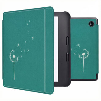 Imoshion Design Slim Hard Case Sleepcover met stand voor de Kobo Libra 2 / Tolino Vision 6 - Green Dandelion Groen - 7