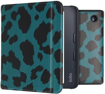 Imoshion Design Slim Hard Case Sleepcover met stand voor de Kobo Libra 2 / Tolino Vision 6 - Green Panther Groen - 7
