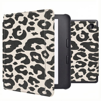 Imoshion Design Slim Hard Case Sleepcover met stand voor de Kobo Libra 2 / Tolino Vision 6 - Leopard Meerkleurig - 7