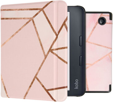 Imoshion Design Slim Hard Case Sleepcover met stand voor de Kobo Libra 2 / Tolino Vision 6 - Pink Graphic Meerkleurig - 7