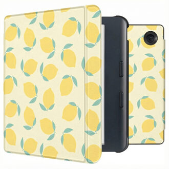 Imoshion Design Slim Hard Case Sleepcover met stand voor de Kobo Libra Colour - Citrus Dream Meerkleurig - 7