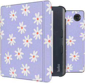 Imoshion Design Slim Hard Case Sleepcover met stand voor de Kobo Libra Colour - Flowers Distance Meerkleurig - 7