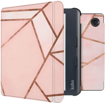 Imoshion Design Slim Hard Case Sleepcover met stand voor de Kobo Libra Colour - Pink Graphic Meerkleurig - 7