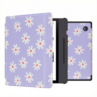 Imoshion Design Slim Hard Case Sleepcover met stand voor de Kobo Libra H2O - Flowers Distance Meerkleurig - 7