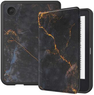 Imoshion Design Slim Soft Case Sleepcover voor de Kobo Clara 2E / Tolino Shine 4 - Black Marble Zwart - 6