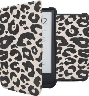 Imoshion Design Slim Soft Case Sleepcover voor de Pocketbook Touch Lux 5 / HD 3 / Basic Lux 4 / Vivlio Lux 5 - Leopard Zwart - 6