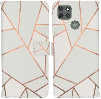 Imoshion Design Softcase Book Case Motorola Moto G9 Power hoesje - White Graphic