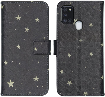 Imoshion Design Softcase Book Case Samsung Galaxy A21s hoesje - Stars Gold