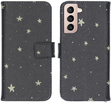 Imoshion Design Softcase Book Case Samsung Galaxy S21 hoesje - Stars Gold