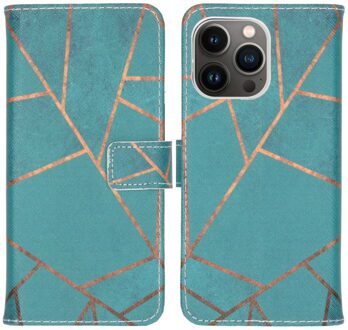 Imoshion Design Softcase Bookcase voor de Apple iPhone 13 Pro - Blue Graphic Meerkleurig