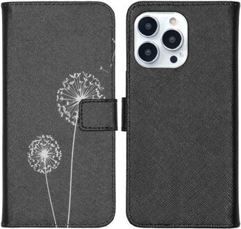 Imoshion Design Softcase Bookcase voor de Apple iPhone 13 Pro - Dandelion Zwart