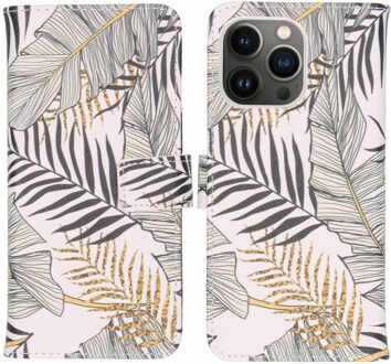 Imoshion Design Softcase Bookcase voor de Apple iPhone 13 Pro - Glamour Botanic Meerkleurig