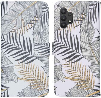 Imoshion Design Softcase Bookcase voor de Samsung Galaxy A32 (5G) - Meerkleurig Wit