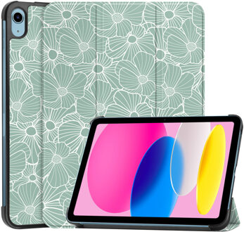 Imoshion Design Trifold Bookcase voor de Apple iPad 11 (2025) 11 inch A16 / iPad 10 (2022) 10.9 inch - Botanica Groen