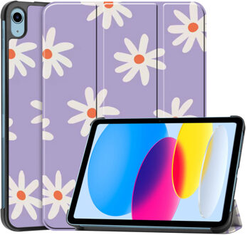 Imoshion Design Trifold Bookcase voor de Apple iPad 11 (2025) 11 inch A16 / iPad 10 (2022) 10.9 inch - Flowers Distance Meerkleurig