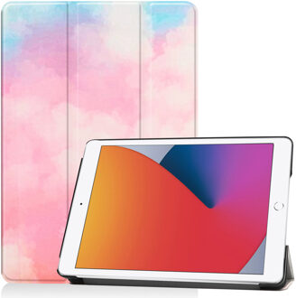 Imoshion Design Trifold Bookcase voor de Apple iPad 9 (2021) 10.2 inch / iPad 8 (2020) 10.2 inch / iPad 7 (2019) 10.2 inch - Sky Meerkleurig