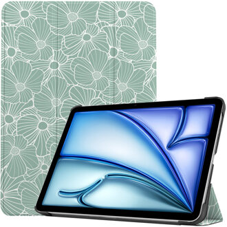 Imoshion Design Trifold Bookcase voor de Apple iPad Air 11 inch (2026) M4 / (2025) M3 / (2024) M2 / Air 5 (2022) / Air 4 (2020) - Botanica Groen