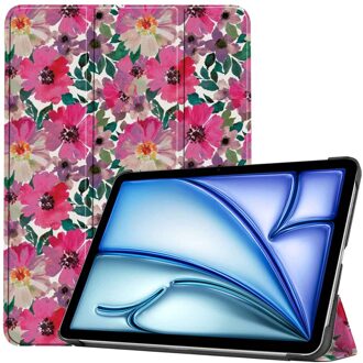 Imoshion Design Trifold Bookcase voor de Apple iPad Air 13 inch (2025) M3 / (2024) M2 - Floral Water Color Meerkleurig