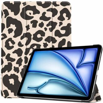 Imoshion Design Trifold Bookcase voor de Apple iPad Air 13 inch (2025) M3 / (2024) M2 - Leopard Meerkleurig