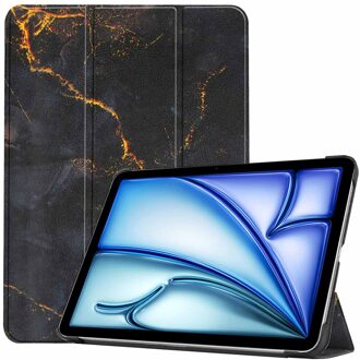 Imoshion Design Trifold Bookcase voor de Apple iPad Air 13 inch (2026) M4 / (2025) M3 / (2024) M2 - Black Marble Meerkleurig
