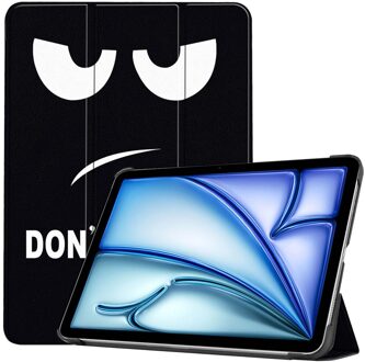 Imoshion Design Trifold Bookcase voor de Apple iPad Air 13 inch (2026) M4 / (2025) M3 / (2024) M2 - Don't touch Zwart