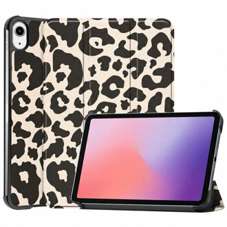 Imoshion Design Trifold Bookcase voor de Apple iPad Mini 7 (2024) / iPad Mini 6 (2021) - Leopard Meerkleurig - 8.3
