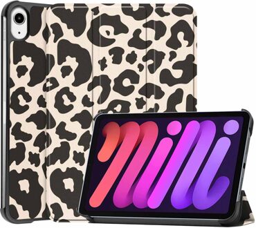 Imoshion Design Trifold Bookcase voor de Apple iPad Mini 7 (2024) / iPad Mini 6 (2021) - Leopard Meerkleurig - 8.3