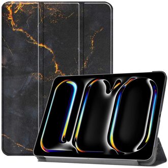 Imoshion Design Trifold Bookcase voor de Apple iPad Pro 11 (2025) M5 / (2024) M4 - Black Marble Meerkleurig