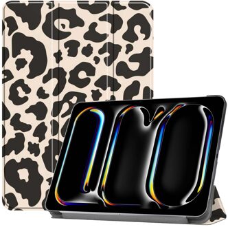 Imoshion Design Trifold Bookcase voor de Apple iPad Pro 11 (2025) M5 / (2024) M4 - Leopard Meerkleurig