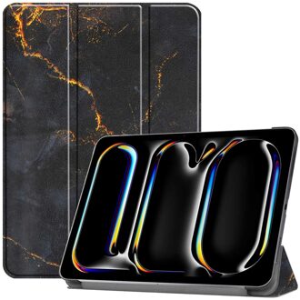 Imoshion Design Trifold Bookcase voor de Apple iPad Pro 13 (2025) M5 / (2024) M4 - Black Marble Meerkleurig