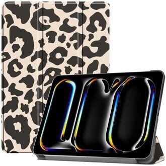 Imoshion Design Trifold Bookcase voor de Apple iPad Pro 13 (2025) M5 / (2024) M4 - Leopard Meerkleurig