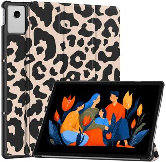 Imoshion Design Trifold Bookcase voor de Lenovo Idea Tab Plus - Leopard Meerkleurig - 12.1
