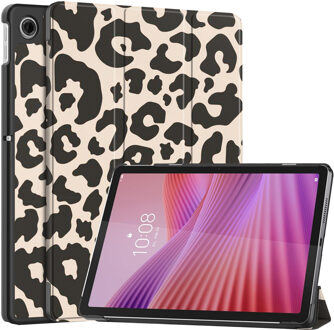 Imoshion Design Trifold Bookcase voor de Lenovo Tab (2025) - Leopard Meerkleurig - 10.1