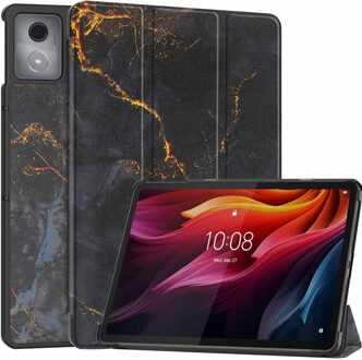 Imoshion Design Trifold Bookcase voor de Lenovo Tab K11 Plus - Black Marble Meerkleurig - 11.45