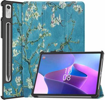 Imoshion Design Trifold Bookcase voor de Lenovo Tab P11 Pro (2nd gen) - Green Plant Meerkleurig - 11.2