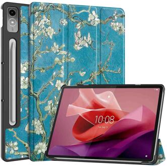 Imoshion Design Trifold Bookcase voor de Lenovo Tab P12 - Green Plant Meerkleurig - 10.6
