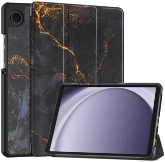 Imoshion Design Trifold Bookcase voor de Samsung Galaxy Tab A11 / A9 8.7 inch - Black Marble Meerkleurig