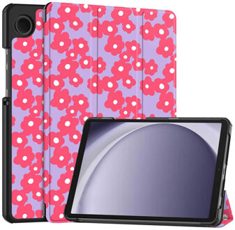 Imoshion Design Trifold Bookcase voor de Samsung Galaxy Tab A11 / A9 8.7 inch - Dusty Rose Blossom Meerkleurig