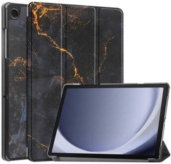 Imoshion Design Trifold Bookcase voor de Samsung Galaxy Tab A11 Plus / A9 Plus - Black Marble Meerkleurig - 11