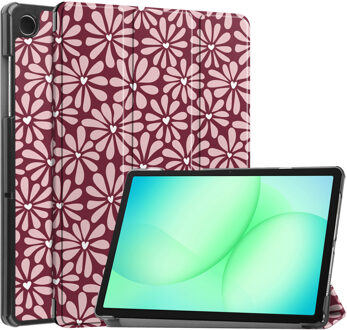 Imoshion Design Trifold Bookcase voor de Samsung Galaxy Tab A11 Plus / A9 Plus - Bloom Love Blush Meerkleurig - 11