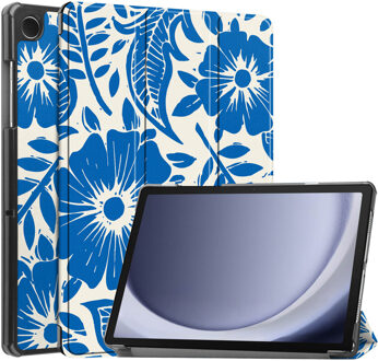 Imoshion Design Trifold Bookcase voor de Samsung Galaxy Tab A11 Plus / A9 Plus - Flower Tile Meerkleurig - 11
