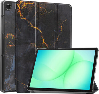 Imoshion Design Trifold Bookcase voor de Samsung Galaxy Tab A11 Plus - Black Marble Meerkleurig - 11