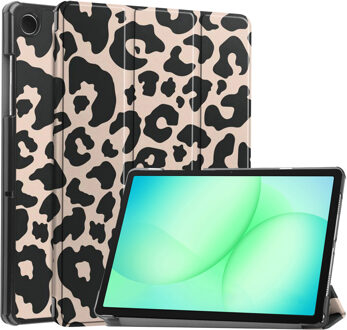 Imoshion Design Trifold Bookcase voor de Samsung Galaxy Tab A11 Plus - Leopard Meerkleurig - 11