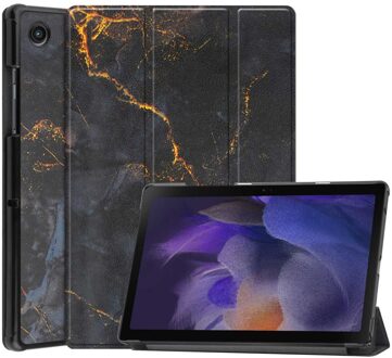 Imoshion Design Trifold Bookcase voor de Samsung Galaxy Tab A8 - Black Marble Meerkleurig - 10.4
