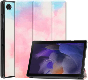 Imoshion Design Trifold Bookcase voor de Samsung Galaxy Tab A8 - Sky Meerkleurig - 10.4
