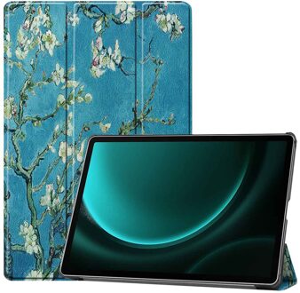 Imoshion Design Trifold Bookcase voor de Samsung Galaxy Tab S10 Plus / Tab S9 FE Plus / Tab S9 Plus - Green Plant Meerkleurig - 12.4