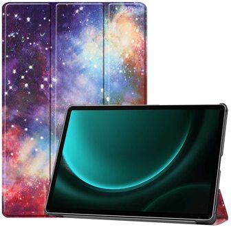Imoshion Design Trifold Bookcase voor de Samsung Galaxy Tab S10 Plus / Tab S9 FE Plus / Tab S9 Plus - Space Meerkleurig - 12.4